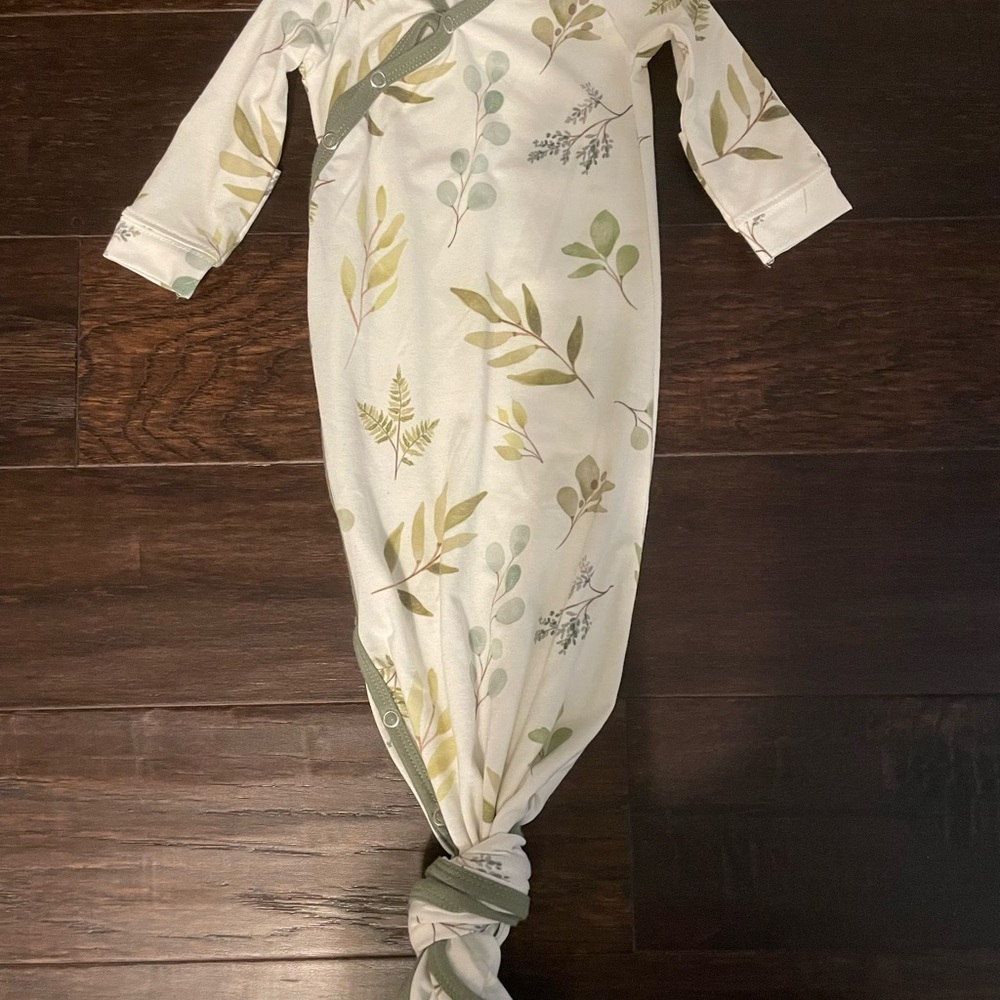 Copper Pearl Knotted Newborn Gown